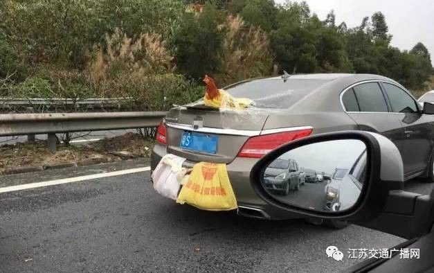 車主高速遇陪跑伙伴，雙閃告別顯真情