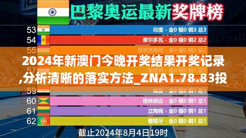 2024年新澳門今晚開獎結(jié)果開獎記錄,分析清晰的落實(shí)方法_ZNA1.78.83投資版