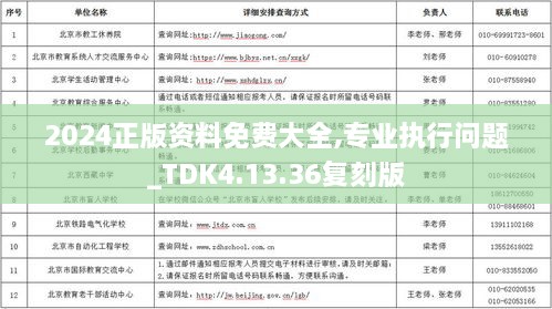 2024正版資料免費大全,專業(yè)執(zhí)行問題_TDK4.13.36復(fù)刻版