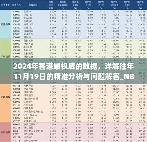 2024年香港最權(quán)威的數(shù)據(jù)，詳解往年11月19日的精準(zhǔn)分析與問(wèn)題解答_NBM3.34.67私人版