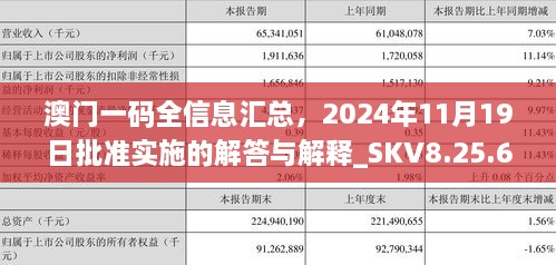 澳門一碼全信息匯總，2024年11月19日批準(zhǔn)實(shí)施的解答與解釋_SKV8.25.69授權(quán)版本