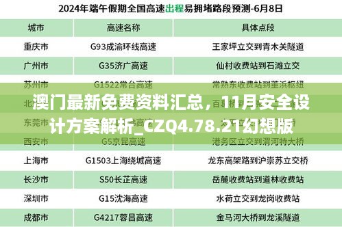 澳門最新免費(fèi)資料匯總，11月安全設(shè)計方案解析_CZQ4.78.21幻想版