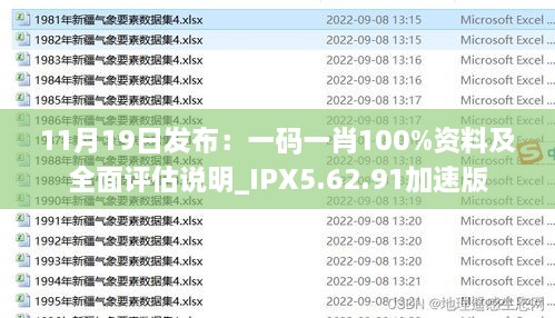 11月19日發(fā)布：一碼一肖100%資料及全面評(píng)估說明_IPX5.62.91加速版