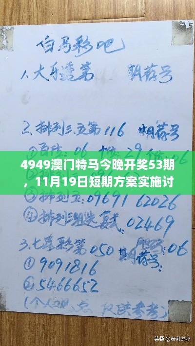 4949澳門特馬今晚開獎(jiǎng)53期，11月19日短期方案實(shí)施討論_POP4.23.65桌面版