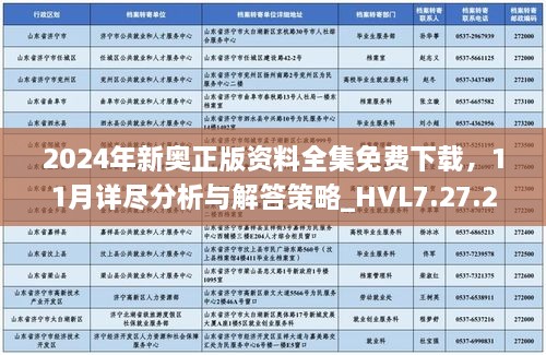 2024年新奧正版資料全集免費(fèi)下載，11月詳盡分析與解答策略_HVL7.27.27競技版