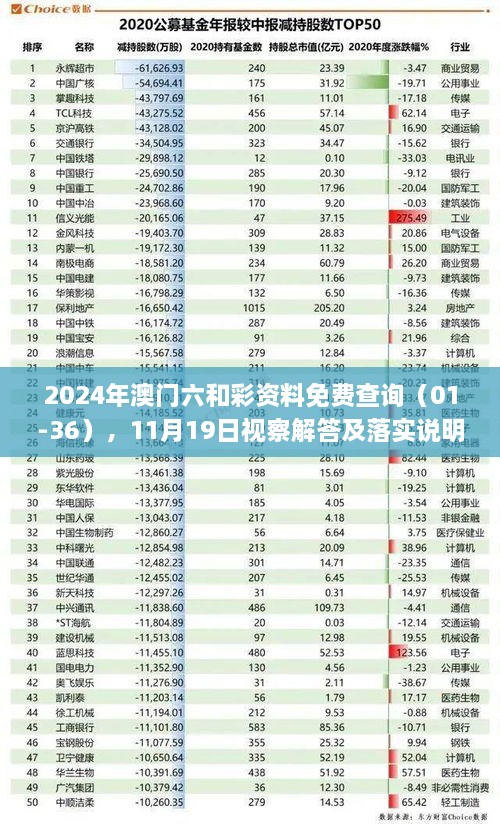 2024年澳門六和彩資料免費(fèi)查詢（01-36），11月19日視察解答及落實(shí)說明_LTC8.32.93影音版