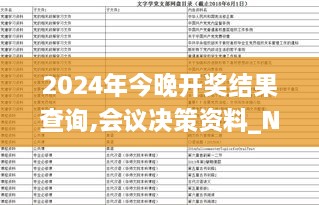 2024年今晚開(kāi)獎(jiǎng)結(jié)果查詢(xún),會(huì)議決策資料_NVW43.707父母版