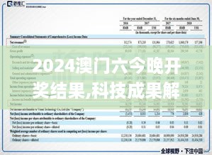 2024澳門六今晚開獎(jiǎng)結(jié)果,科技成果解析_KXL43.510月光版