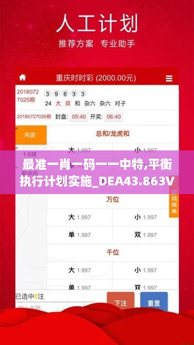 最準(zhǔn)一肖一碼一一中特,平衡執(zhí)行計劃實施_DEA43.863VR版