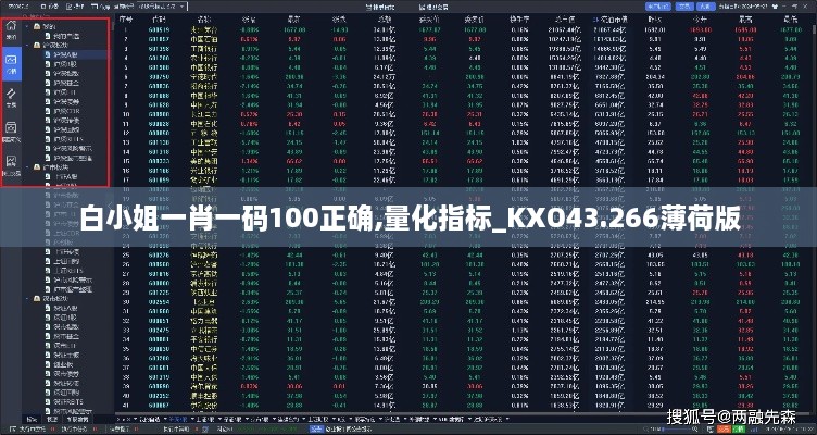 白小姐一肖一碼100正確,量化指標(biāo)_KXO43.266薄荷版