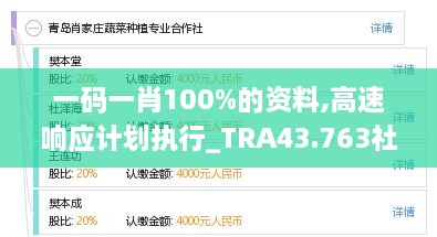 一碼一肖100%的資料,高速響應(yīng)計(jì)劃執(zhí)行_TRA43.763社區(qū)版