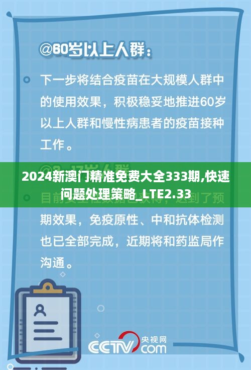 2024新澳門精準(zhǔn)免費大全333期,快速問題處理策略_LTE2.33