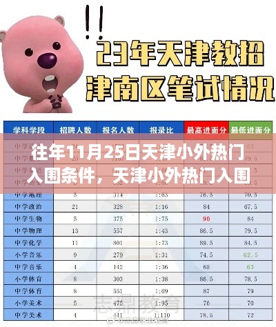 天津小外熱門入圍條件揭秘，歷年11月25日回顧與影響分析