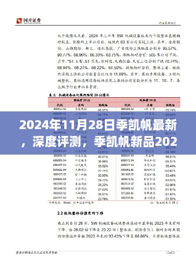 季凱帆新品2024年發(fā)布深度評測，特性、體驗與競品對比全面解析報告發(fā)布