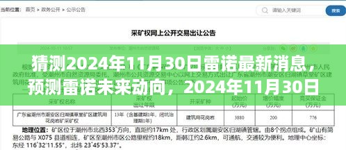 雷諾未來動向預(yù)測，2024年11月30日的最新消息展望