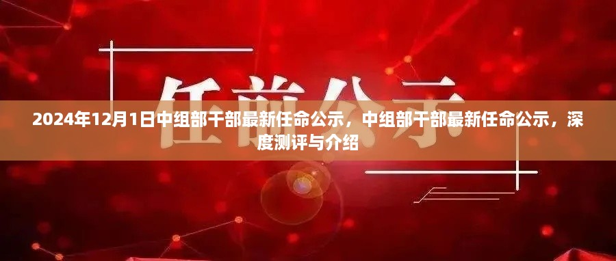 中組部干部最新任命公示深度測評與介紹，2024年任命名單揭曉