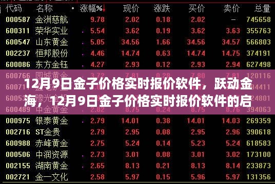 躍動金海，黃金實時報價軟件的啟示與自我超越之旅（12月9日版）