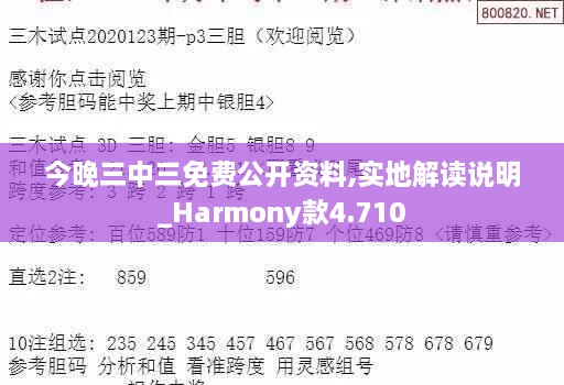 今晚三中三免費(fèi)公開(kāi)資料,實(shí)地解讀說(shuō)明_Harmony款4.710