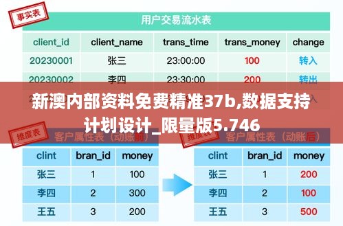 新澳內(nèi)部資料免費精準(zhǔn)37b,數(shù)據(jù)支持計劃設(shè)計_限量版5.746