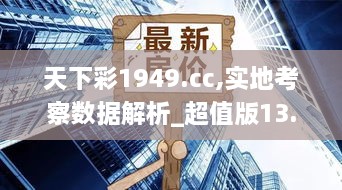 天下彩1949.cc,實地考察數據解析_超值版13.912