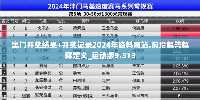 奧門開獎結(jié)果+開獎記錄2024年資料網(wǎng)站,前沿解答解釋定義_運動版9.313