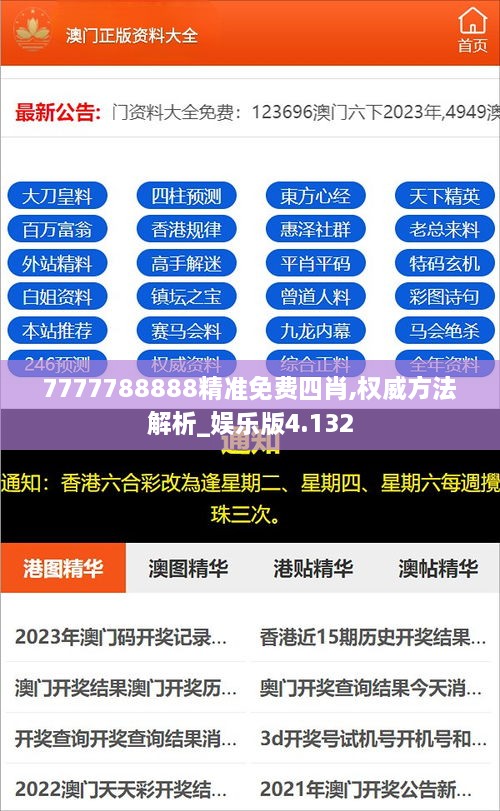 7777788888精準免費四肖,權威方法解析_娛樂版4.132