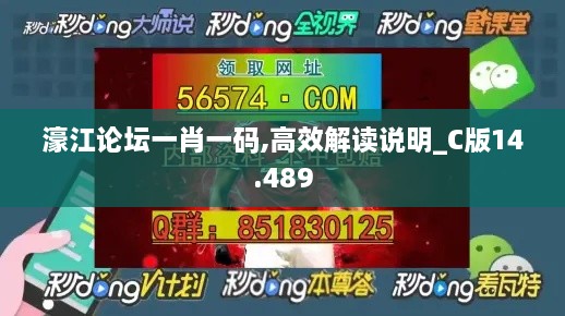 濠江論壇一肖一碼,高效解讀說明_C版14.489