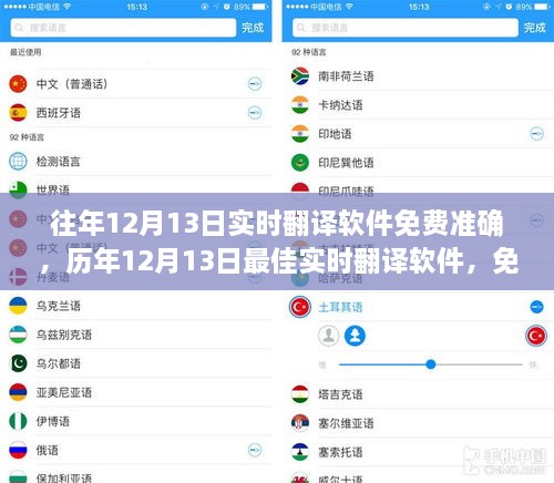歷年最佳實時翻譯軟件，免費準確的語言助手之選，歷年12月13日實時翻譯軟件推薦