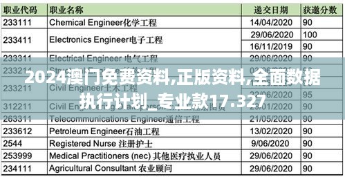 2024澳門免費(fèi)資料,正版資料,全面數(shù)據(jù)執(zhí)行計劃_專業(yè)款17.327