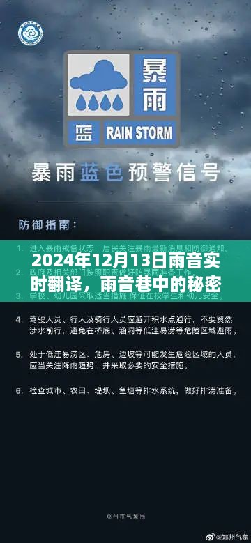 雨音巷的秘密寶藏，實時翻譯小店的傳奇故事（2024年12月13日）