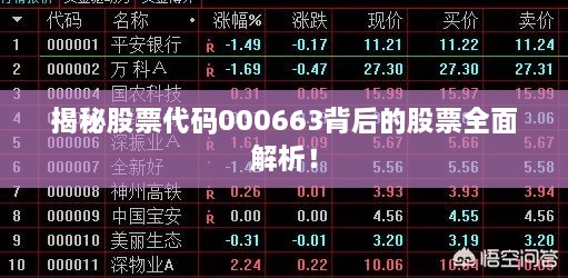 揭秘股票代碼000663背后的股票全面解析！