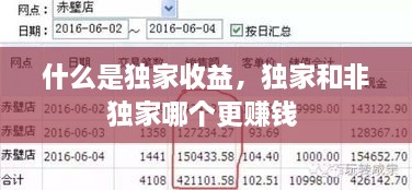 什么是獨家收益，獨家和非獨家哪個更賺錢 