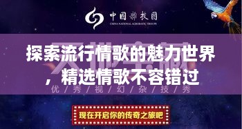 探索流行情歌的魅力世界，精選情歌不容錯(cuò)過